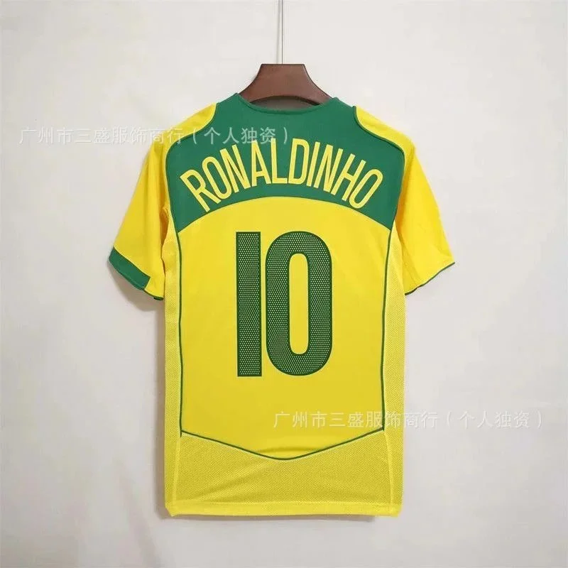 Other Brazil National Team Ronaldinho 10 Jersey Yellow/Green Yellow - 1