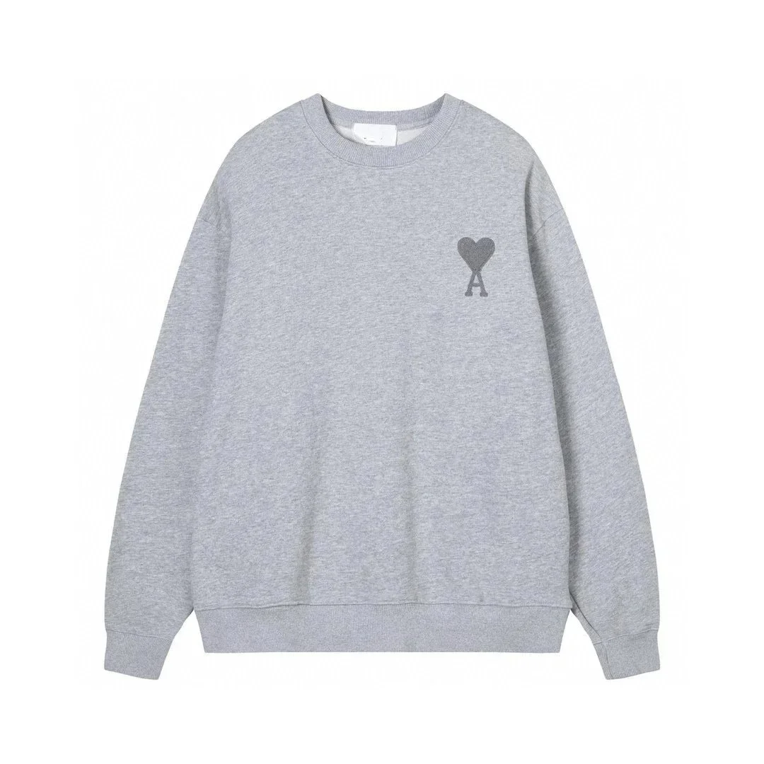 Ami Paris Ami Paris Ami de Coeur Grey Heart Logo Sweatshirt Grey - 1