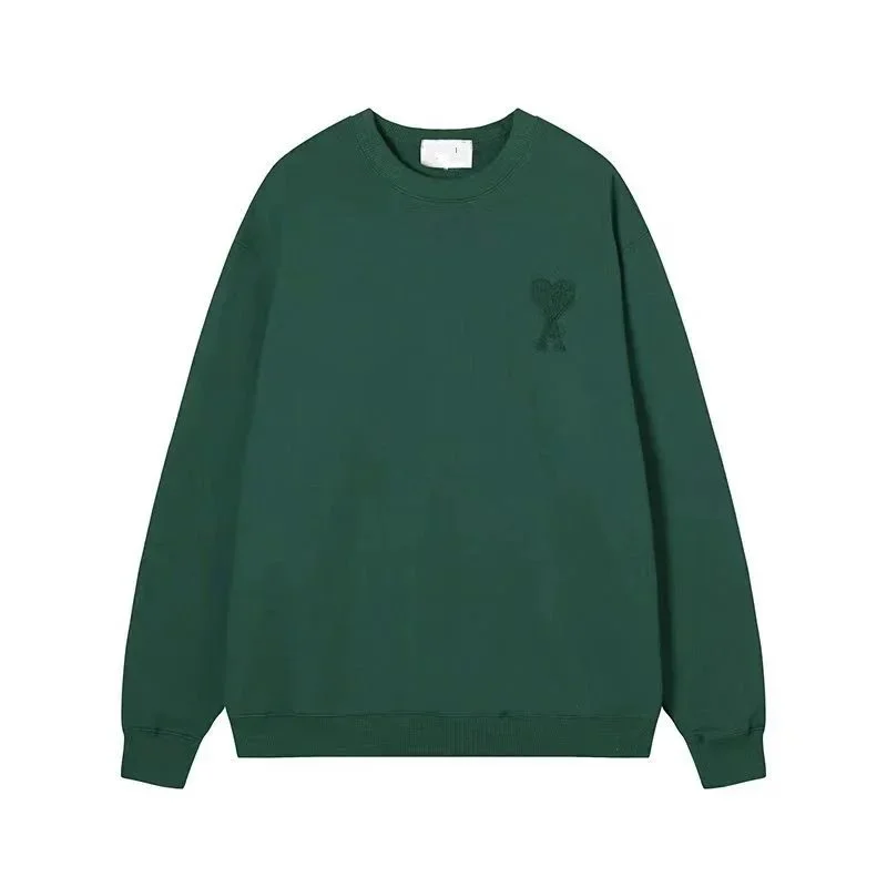 Ami Paris Ami Paris Green AM Icon Crewneck Sweatshirt Green - 1