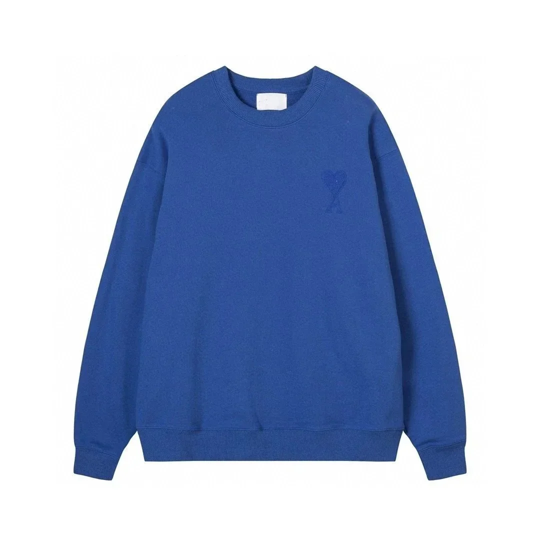 Ami Paris Ami Paris Blue Heart Crewneck Sweatshirt Blue - 1