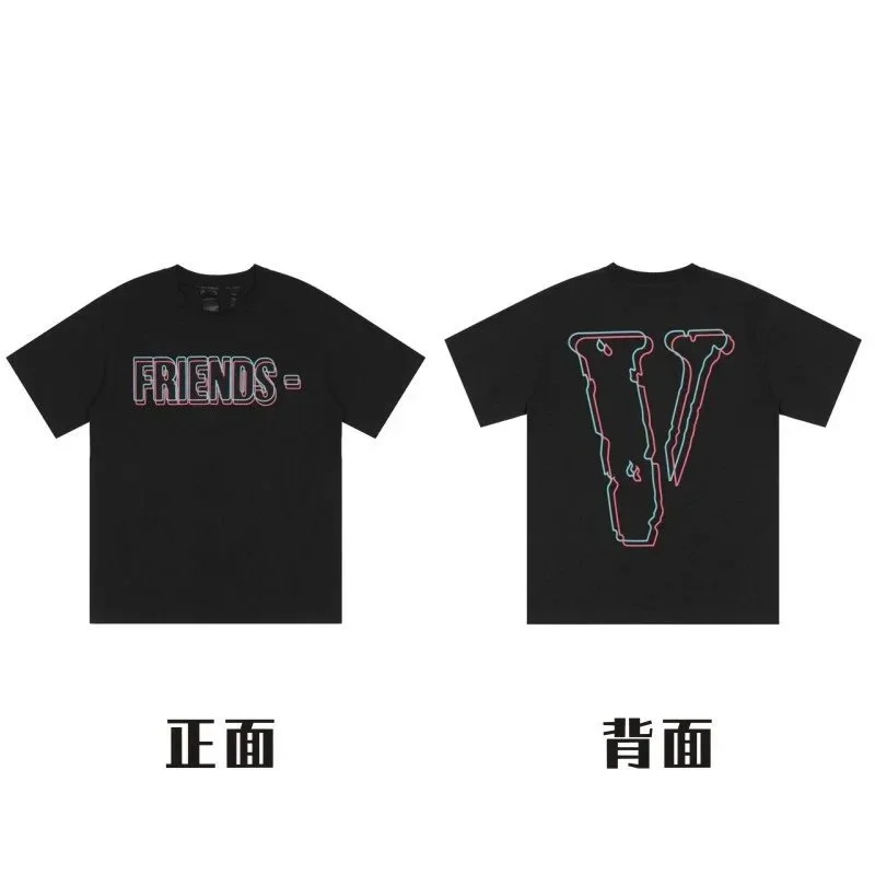 VLONE VLONE Friends V Black T-Shirt Black - 1