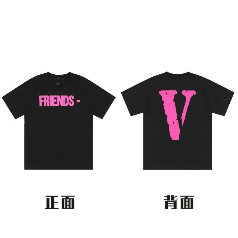 VLONE Vlone Friends V Black T-Shirt Black - 1