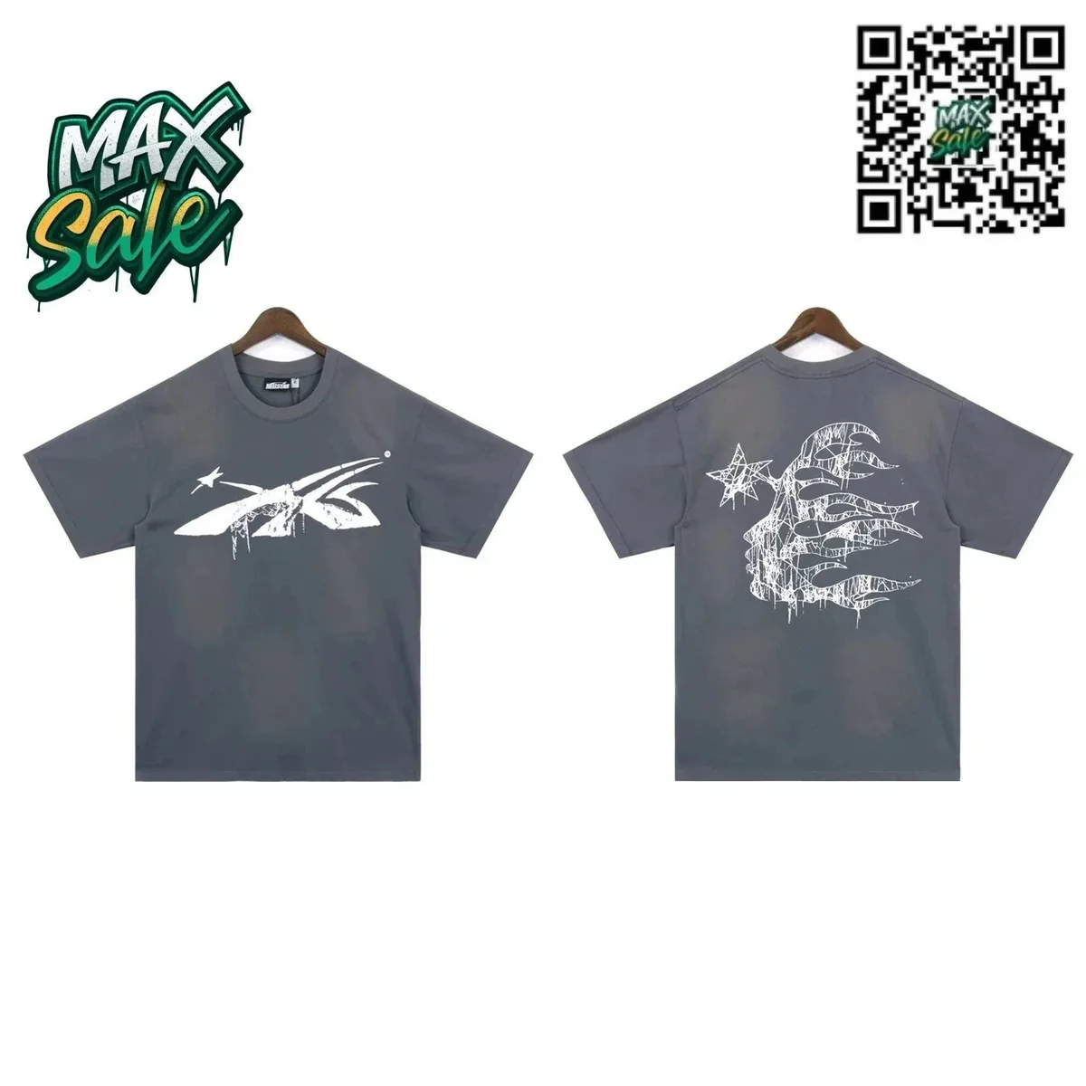 Other Unisex Grey '27' T-Shirt with White Graphic Print Grey - 1