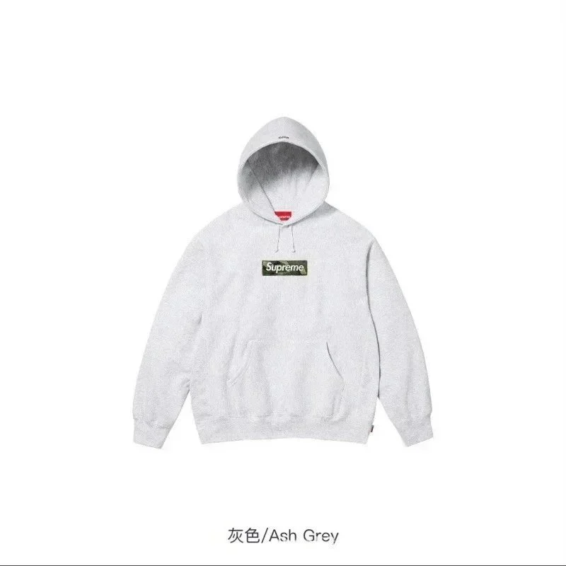 Supreme Box Logo Hoodie Ash Grey Top