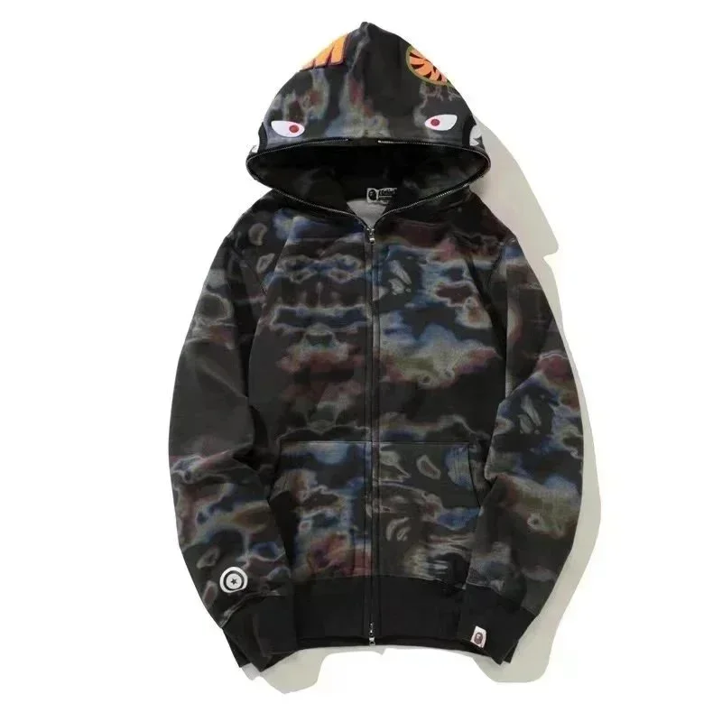 A Bathing Ape BAPE Shark Camo BAPE STA Zip-Up Hoodie Multicolor - 1