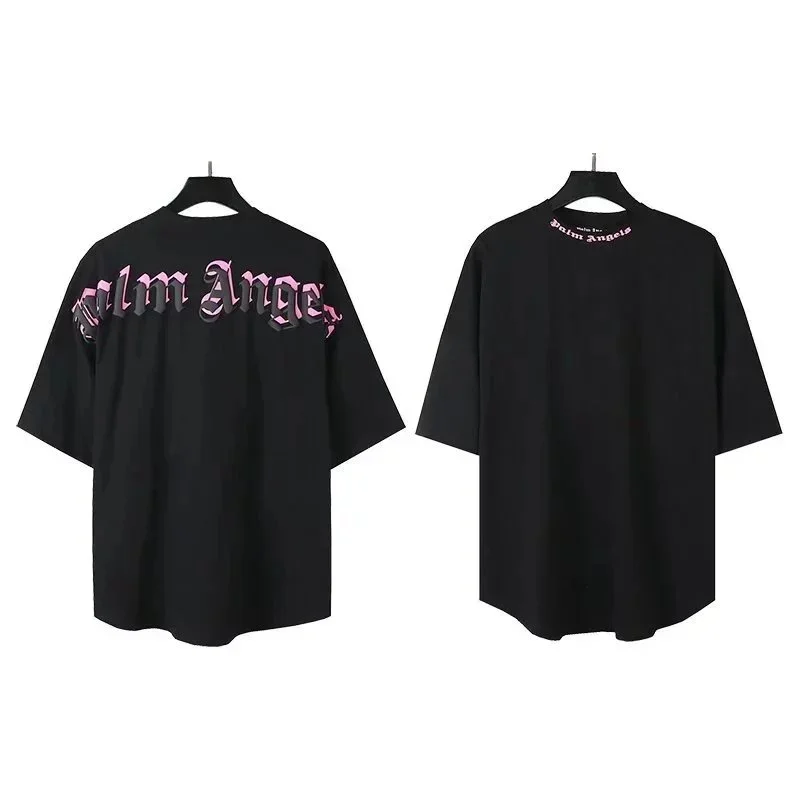 Palm Angels Palm Angels Bear Black/Pink Logo T-Shirt Black - 1