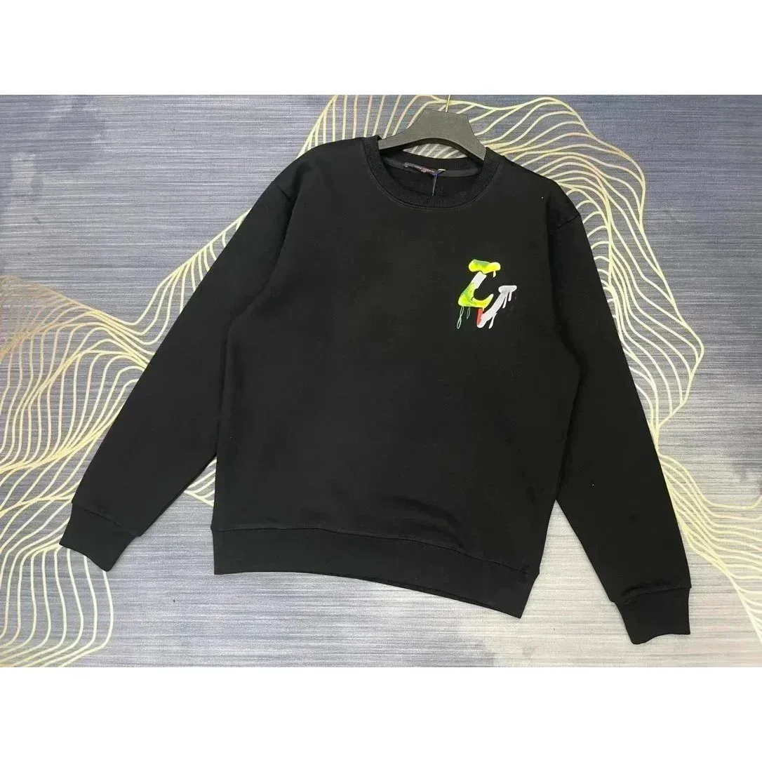 Other Black Graphic Sweatshirt with Colorful Embroidery Black - 1