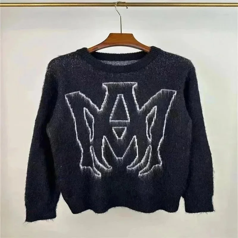 Other Unisex Dark M Logo Knit Sweater Black - 1