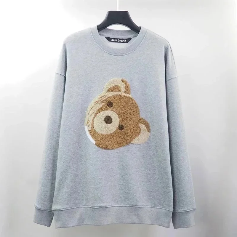 Palm Angels Palm Angels Bear Grey Teddy Bear Sweatshirt Grey - 1