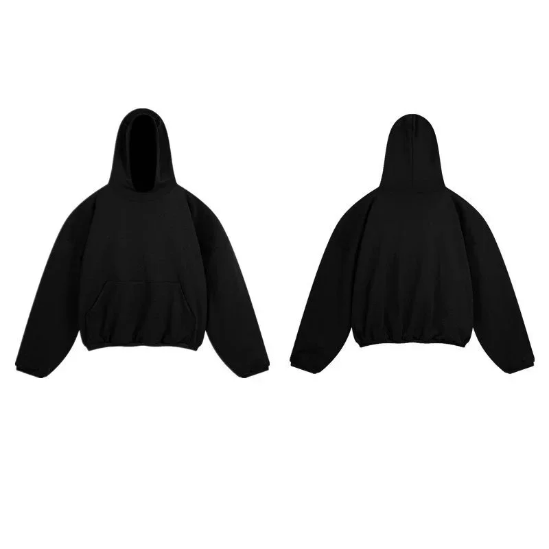 Other Unisex A28-1 Black Hoodie Sweatshirt Black - 1