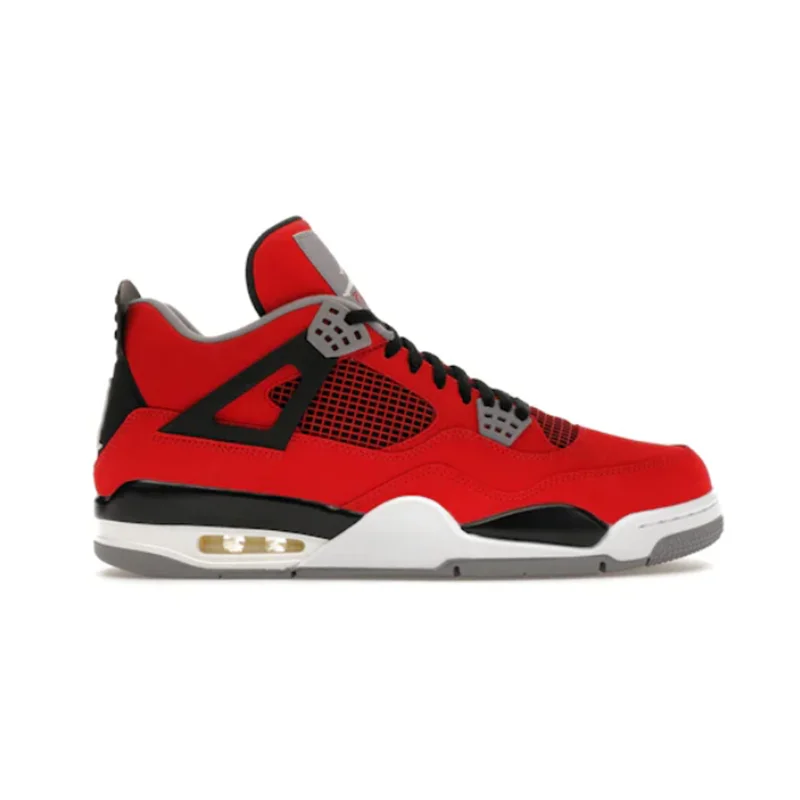 Jordan Nike Air Jordan 4 Fire Red Sneakers Red - 1