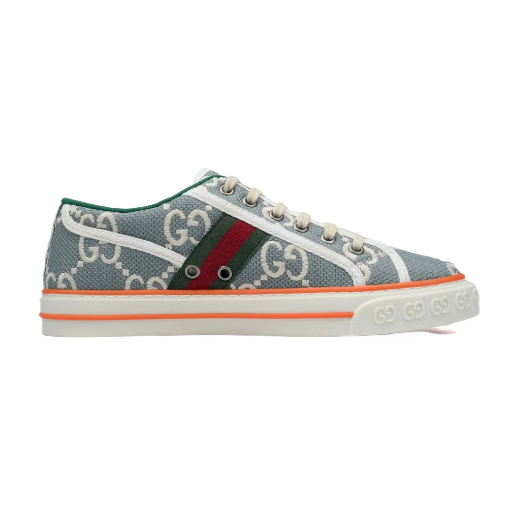 Gucci Gucci GG Marmont Blue Canvas Sneakers Blue - 1