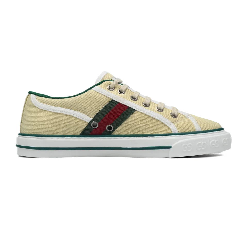 Gucci Gucci Tennis Club Beige Canvas Sneakers Beige - 1