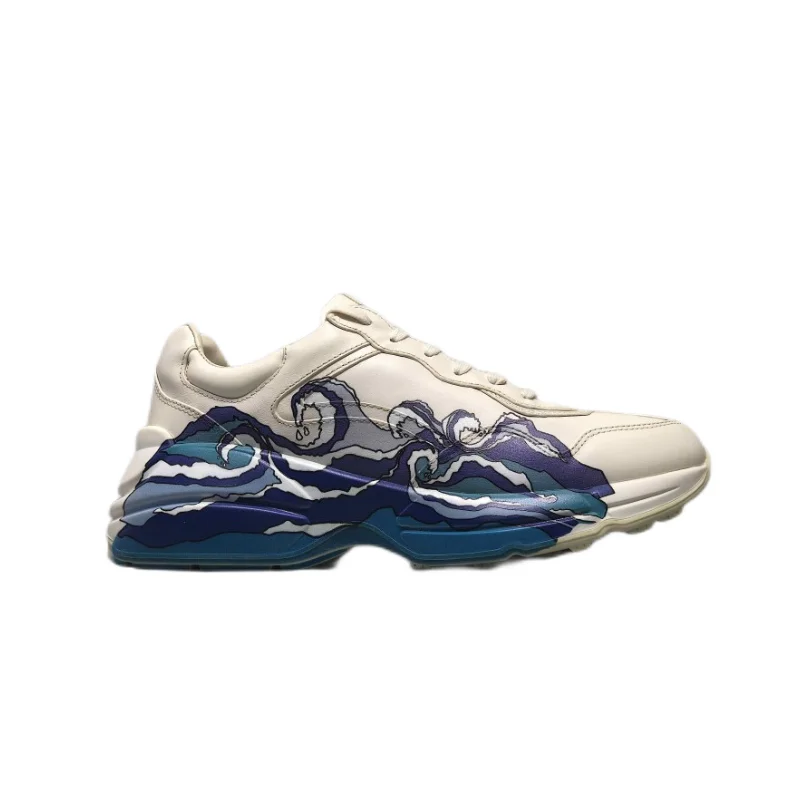 Gucci Gucci Rhyton Waves Sneakers White/Blue White - 1
