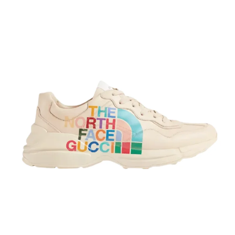 Gucci Gucci The North Face Rhyton Cream Rainbow Sneakers Cream - 1