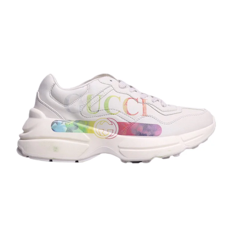 Gucci Gucci Rhyton Rainbow Print Sneakers White - 1