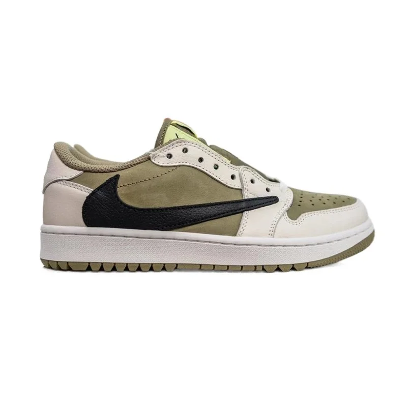 Jordan Nike Air Jordan 1 Low Neutral Olive Sneakers Green - 1