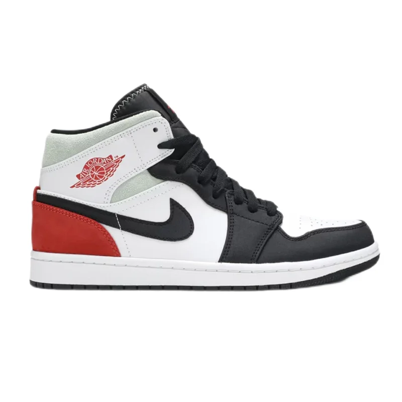 Jordan Nike Air Jordan 1 Mid 'Black/Red' Sneakers Black - 1