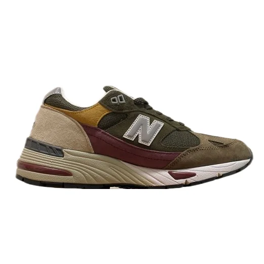 New Balance New Balance 990 Made in UK Olive & Burgundy Sneakers Brown - 1