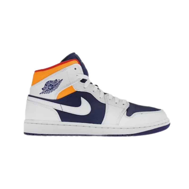 Jordan Nike Air Jordan 1 Mid Sail/University Red/Deep Royal Blue Sneakers Blue - 1