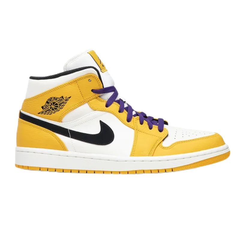 Jordan Nike Air Jordan 1 Lakers Yellow Purple Sneakers Yellow - 1