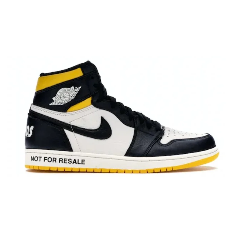 Jordan Nike Air Jordan 1 Not for Resale Varsity Maize Sneakers Black - 1