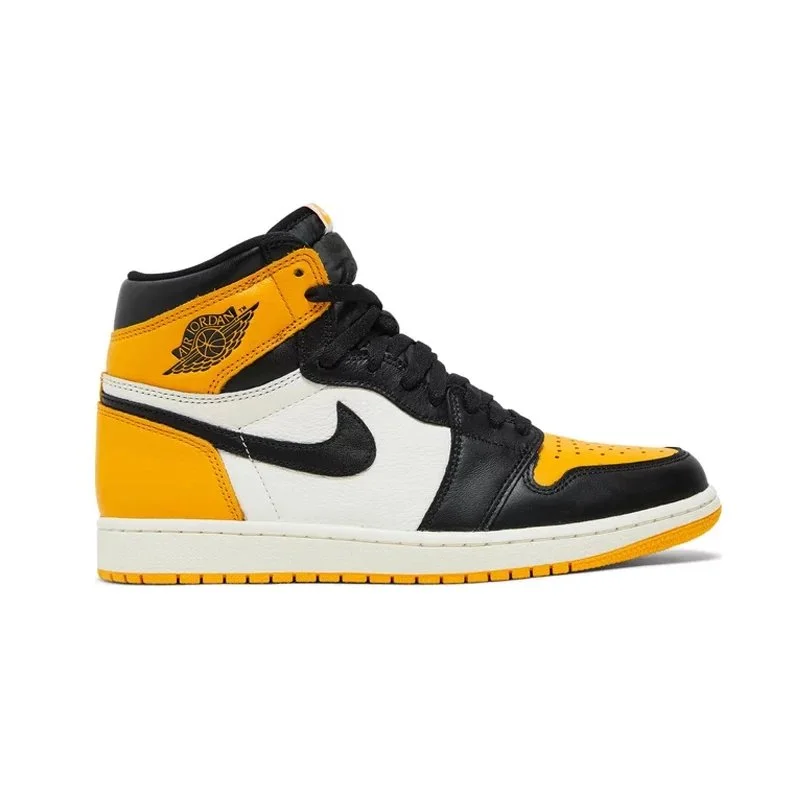 Jordan Nike Air Jordan 1 Yellow Toe Taxi Sneakers Yellow - 1