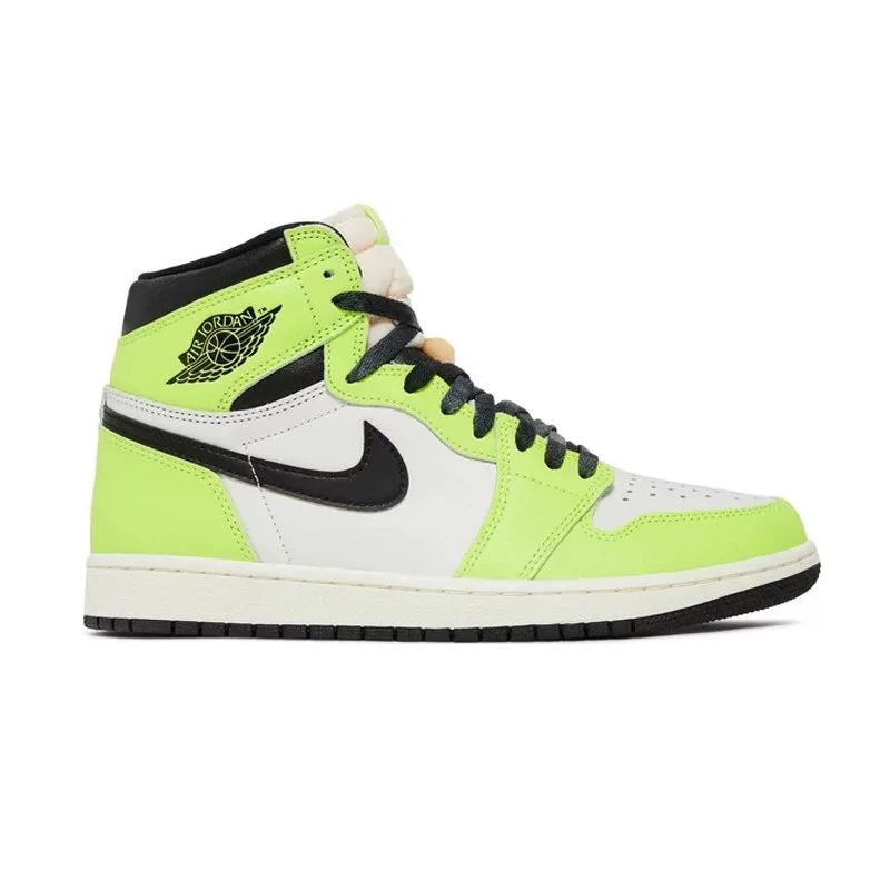 Jordan Nike Air Jordan 1 Volt Green White Black Sneakers Green - 1