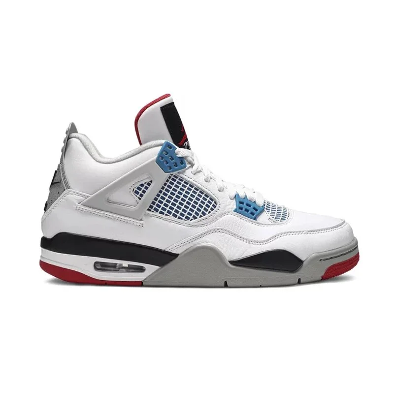Jordan Nike Air Jordan 4 'Fire Red' Sneakers White - 1