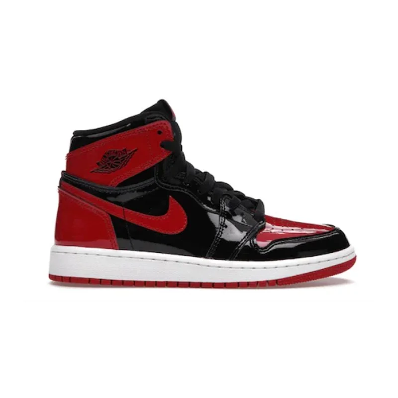 Jordan Nike Air Jordan 1 Patent Bred 575441-063 Sneakers Black - 1