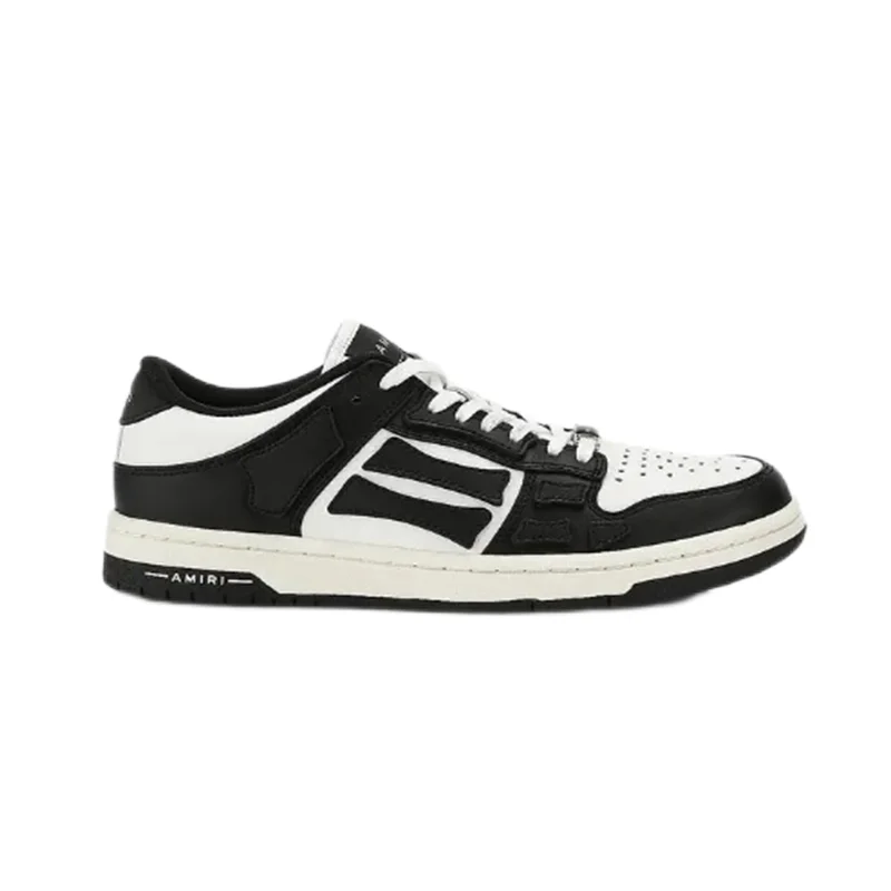 Amiri Amiri Black White Skeletal Low Sneakers Black - 1