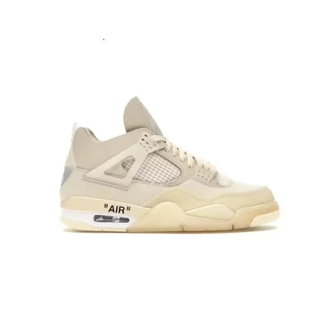 Jordan Nike Air Jordan 4 Off-White Sail Sneakers White - 1