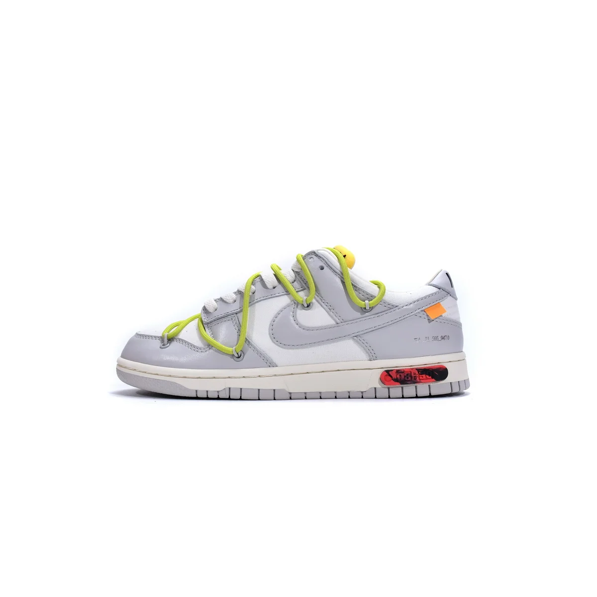 Nike Nike Dunk Low 'Off-White' Grey/Neon Green Sneakers Grey - 1