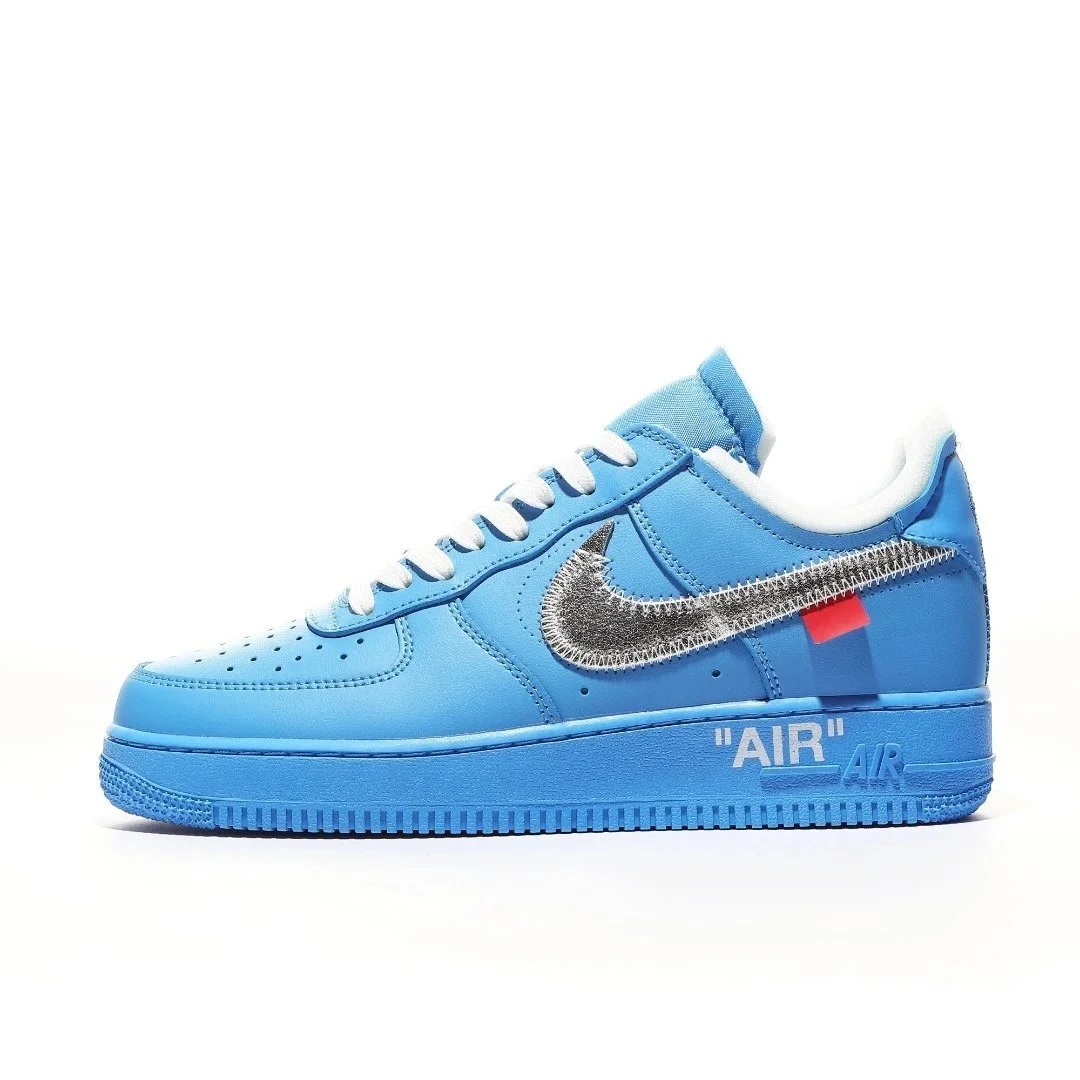 Nike Nike Air Force 1 Off-White University Blue Sneakers Blue - 1