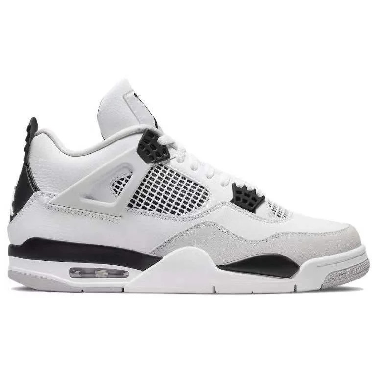 Jordan Nike Air Jordan 4 White/Black Sneakers White - 1
