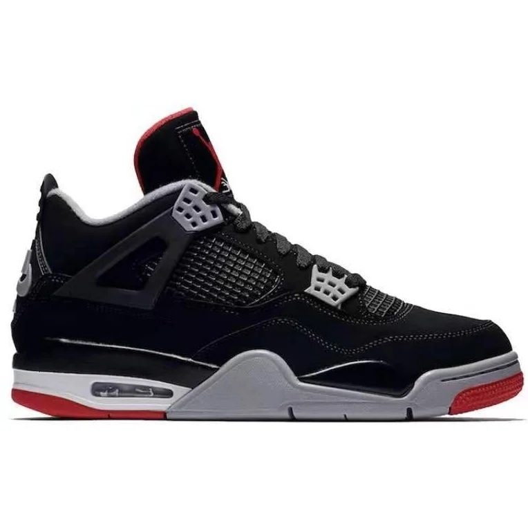 Jordan Nike Air Jordan 4 Black Cement Sneakers Black - 1