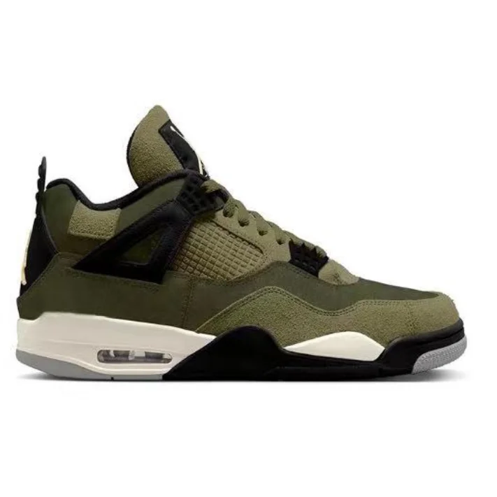 Jordan Nike Air Jordan 4 Olive Green Sneakers Green - 1