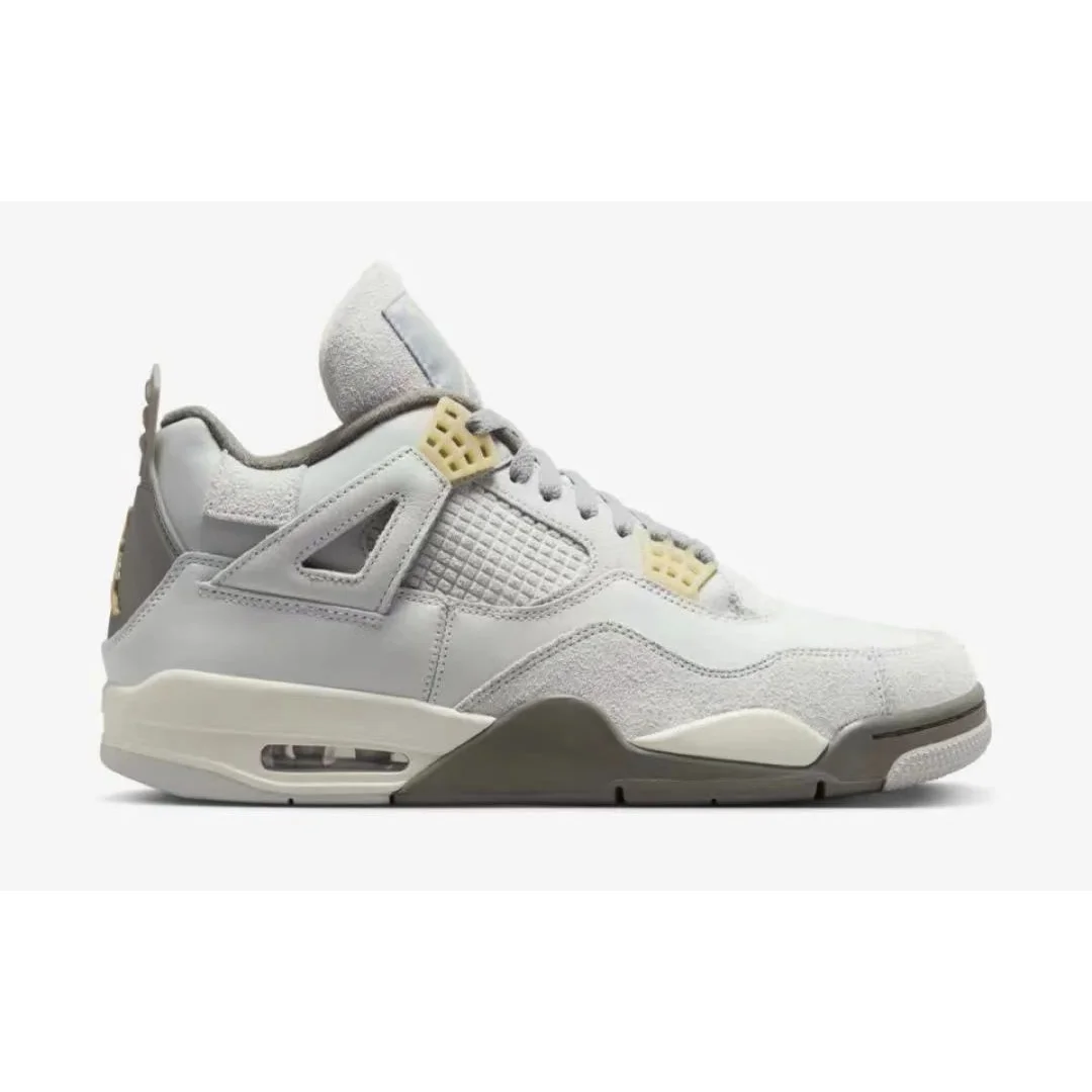 Jordan Nike Air Jordan 4 'Light Smoke Grey' Sneakers Grey - 1