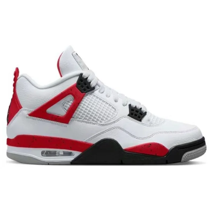 Jordan Nike Air Jordan 4 White/Red Black Sneakers White - 1