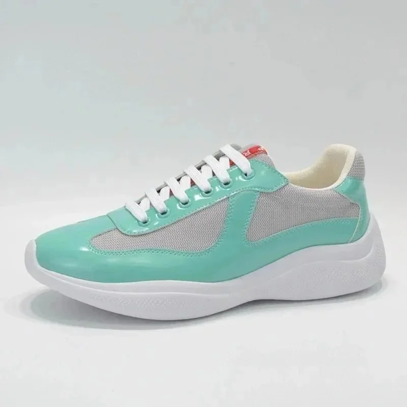 Prada Prada Lace Up Mint Green Sneakers Green - 1