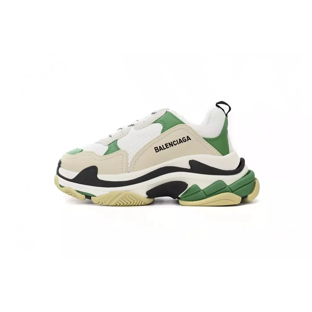 Balenciaga Balenciaga Triple S Black White Green Sneakers Green - 1