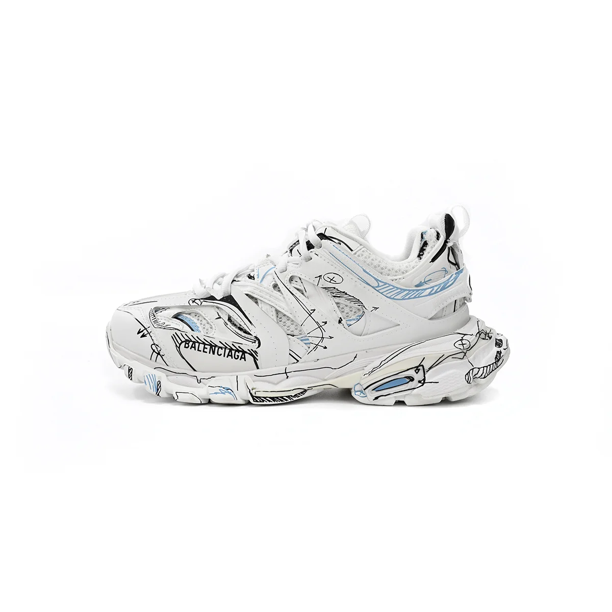 Balenciaga Balenciaga Track.3 Graffiti Art Sneakers White - 1