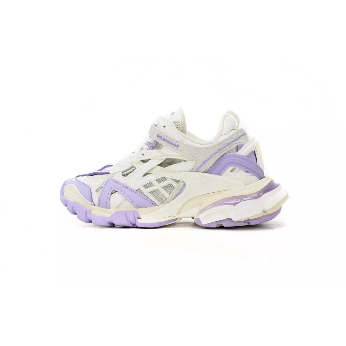 Balenciaga Balenciaga Track.3 Triple White and Purple Sneakers White - 1