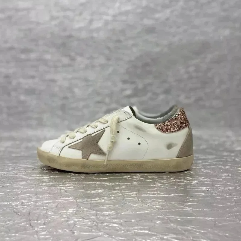 Golden Goose Golden Goose Super-Star Star Patch Sneakers Ivory/Rose Gold White - 1
