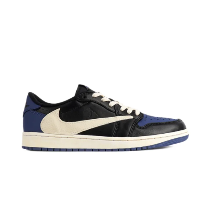 Jordan Nike Air Jordan 1 Low Midnight Navy Sail Sneakers Black - 1