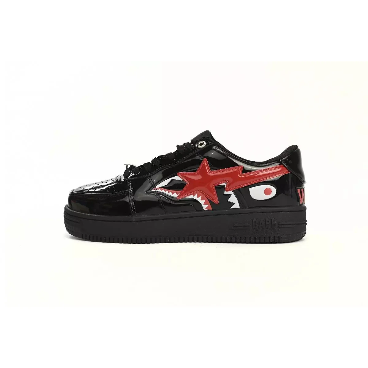 A Bathing Ape A Bathing Ape BAPE STA Shark Black Sneakers Black - 1