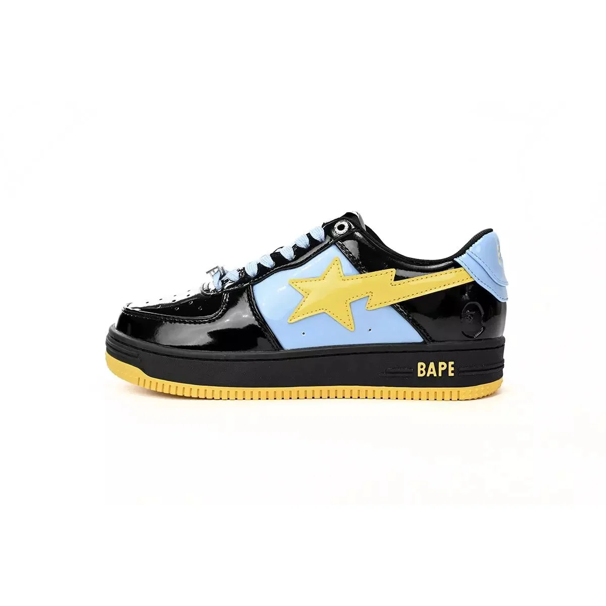A Bathing Ape A Bathing Ape BAPE STA Black Yellow Blue Sneakers Black - 1