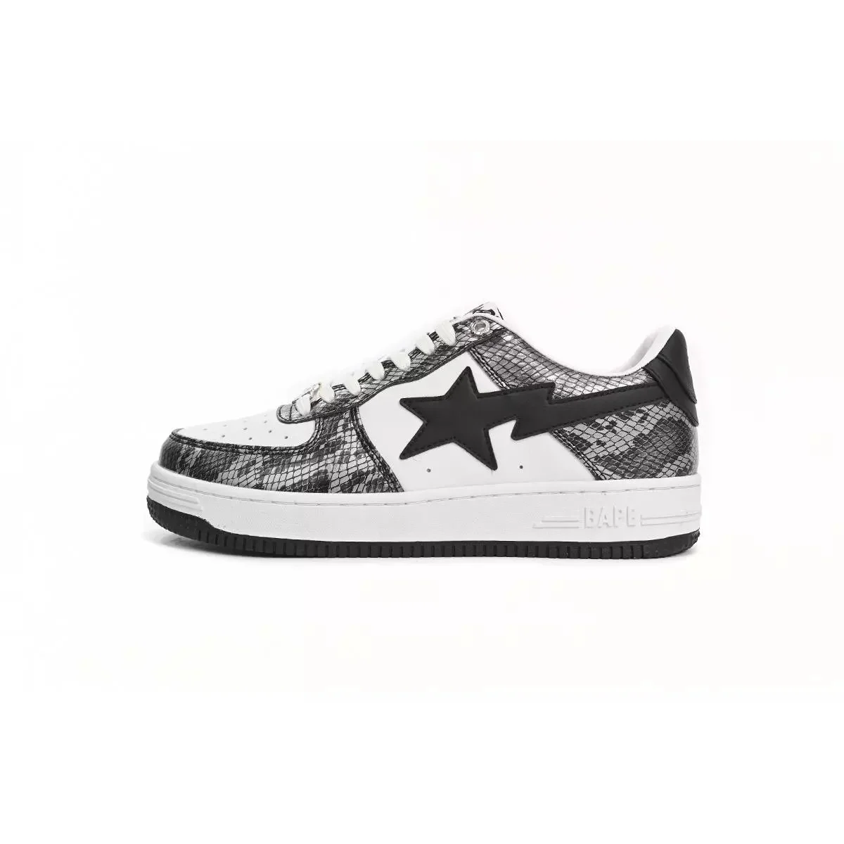 A Bathing Ape A Bathing Ape BAPE STA Snake Skin Black Sneakers Black - 1