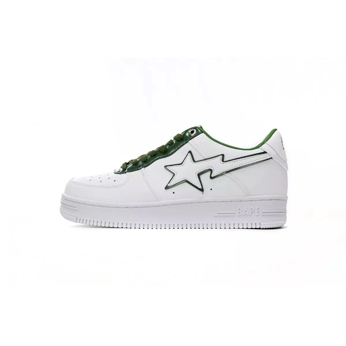 A Bathing Ape A Bathing Ape BAPE STA White Green edge Sneakers White - 1
