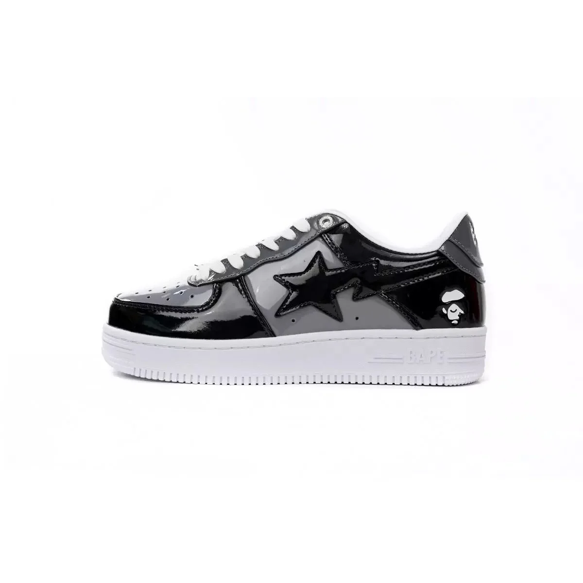 A Bathing Ape A Bathing Ape BAPE STA Black Grey Sneakers Black - 1